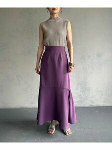 &g'aime アンジェム ドロスト付きマーメイドスカート ロングスカート パープル 紫 Fサイズ 新品 定価11000 23SS