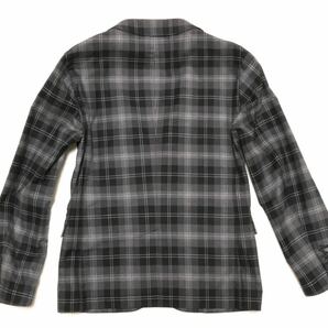 【バーバリーブラックレーベル】BURBERRY BLACK LABEL ジャケット コットン ブラック、グレー チェック柄の画像3