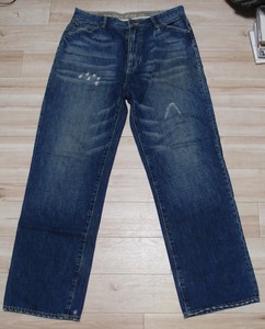  NAUTICA JEANS ノーティカ デニムパンツ ユーズド加工/ダメージ加工 W34（実寸86cm）デサント製 実用