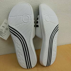 (1030) 未使用 希少 レア adidas アディダス サンダル G40052 adiSlide Sport FF W Fit FOAM 26.5㎝ ホワイト ブラック 白 黒 ３本線の画像5