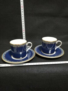 CS4133.【未使用】Noritake ノリタケ　カップ&ソーサー コーヒーカップ ティーカップ 紅茶　碗皿 2客 象 ペア 食器 /60