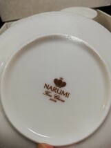 S4231. 【未使用】NARUMI ナルミ　デザートセット　花柄　グリーン　大皿　ケーキ皿/100_画像4