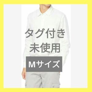 ★大特価★【新品】リネンシャツ　Mサイズ　メンズ　長袖　ワイシャツ　白