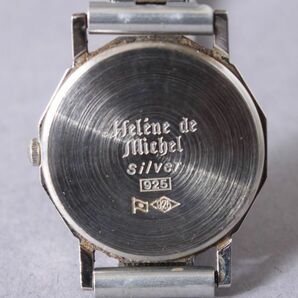 美品 Helene de Michel ヘレンミッシェル 腕時計 稼働 SV925 24.3g レディース シルバー クォーツ ウォッチ ホワイト文字盤 #N※740の画像3