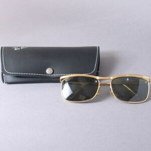 美品 RayBan レイバン B&L SIGNET LX サングラス ボシュロム ゴールド ブランド 眼鏡 メガネ メンズ ケース付き #60※0328-56