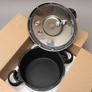 未使用 T-fal クリプソ ミニット デュオ ブラックコーヒー 圧力鍋 IH対応 5.2L 鍋 2IN1 調理器具 #100※441/k.fの画像4