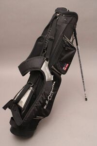 【良品】U.S.Athletes GOLF キャディバッグ《7型》スタンド 5分割 軽量 ブラック 3点式ショルダー 外観美品 ゴルフバッグ ＃140※G044