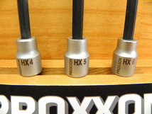 処分 プロクソン 3/8(9.5) ロング ヘックス ソケットレンチ 3点セット PROXXON 六角ソケット HEX 4・5・6 mm_画像3