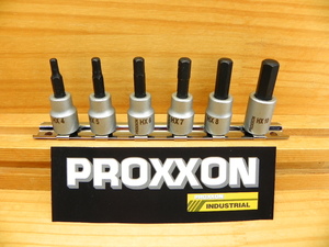 プロクソン 3/8(9.5) 六角レンチ ヘックス ビット ソケットセット 6点 PROXXON