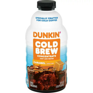 ダンキンアイスコーヒー 水で割るだけの手軽さが人気！ Dunkin ダンキン コールドブリュー 濃縮 （キャラメル） 917ml