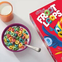 カラフルで甘い楽しい朝食！Kellogg's ケロッグ フルーツループ マルチグレイン・シリアル ５箱_画像3