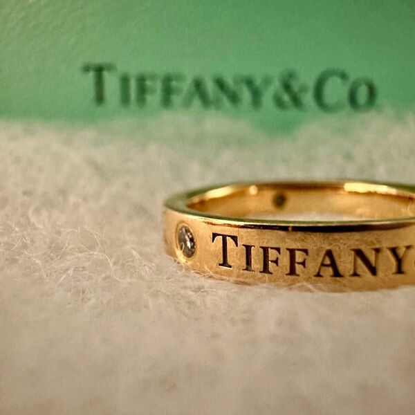 Tiffany&Co. フラットバンド3P ダイヤモンド 9号 指輪 リング　ピンクゴールド