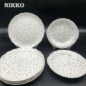 7701402-3【NIKKO】ニッコー FINE TABLEWARE/大プレート 4/中プレート 2/6点セット/プレート 皿 小花の画像1