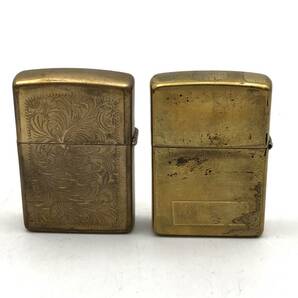 7702709-2【ZIPPO】Zippo/ジッポー/オイルライター/ゴールド/ジャックダニエル/ベネチアン/唐草模様/2点セットの画像4