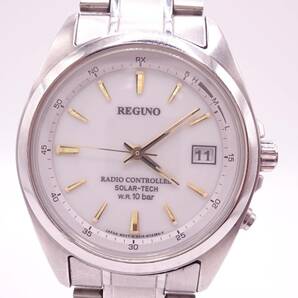 7701302-1【美品】CITIZEN/シチズン/REGUNO/レグノ/gn-4-s-12g/腕時計/ソーラー充電/電波時計/アナログ/3針/デイトカレンダー/シルバーの画像6