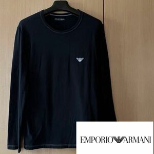 EMPORIO ARMANI エンポリオアルマーニ ブラック 長T 長袖Tシャツ 長袖 ブラック カットソー ロンT 