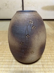 ◆◆⑥ 花器 花瓶 陶器 フラワー ベース 生花 伝統 ガーデニング 華 工芸品 希少 骨董品 アンティーク ビンテージ 昭和 レトロ ◆◆