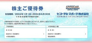 ネコポス送料込即決！セントラルスポーツ　株主優待券　６枚セット　複数あり