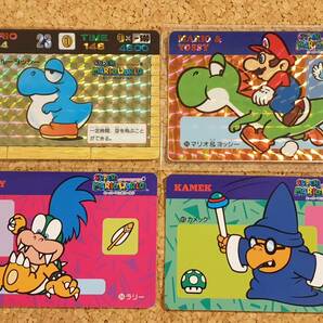 スーパーマリオワールド バンプレカード キラ2枚＋ノーマル2枚 1992年 当時物 マリオ 任天堂 トレーディングカードの画像1