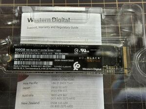 【NVMe】WesternDigital WD BLACK SN750 M.2 SSD 500GB WDS500G3X0C