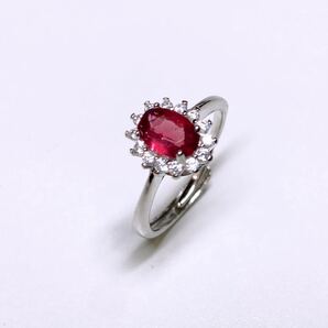 大粒1ct 宝石質ロードライトガーネット フリーサイズリングの画像2