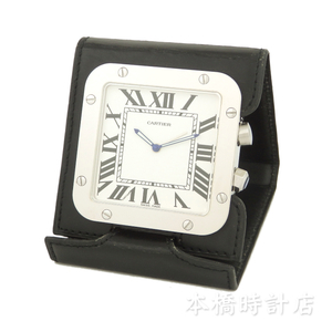 【中古】カルティエ　CARTIER　サントス　トラベルクロック　W0100042　電池交換済み