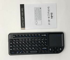 【一円スタート】Ewin ミニ キーボード ワイヤレス 2.4GHz タッチパッド搭載 超小型 マウス一体型 1円 SEI01_1332