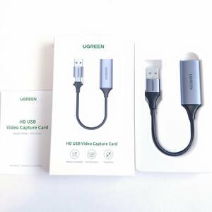 「一円スタート」UGREEN HD USB ビデオキャプチャーカード CM489 P/N: 40189「1円」AKI01_2155