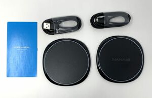 【一円スタート】NANAMI ワイヤレス充電器 Qi急速 2台セット 置くだけ充電器 1円 SEI01_1451