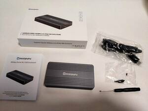 【一円スタート】Minisopuru 40Gbps M.2 NVME SSD 外付けケース, Thunderbolt ケーブ, Thunderbolt SSD 1円 HAM01_2150