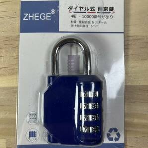 【一円スタート】ZHEGE ダイヤル式南京錠「1円」URA01_2834の画像1