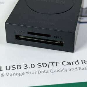 【一円スタート】UGREEN カードリーダー USB 3.0 高速 SD TF カードリーダライタ 2スロットカード同時読み書き可能「1円」URA01_2939の画像2