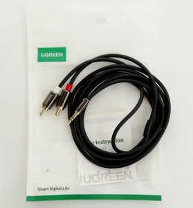 【1円スタート】UGREEN RCA 3.5mm 変換 オーディオケーブル RCA ミニピン 赤白ケーブル 1円 TER01_1356