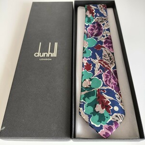 ダンヒル（Dunhill）マルチカラー葉Dロゴネクタイ