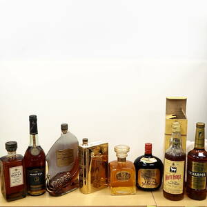 45834他-120　洋酒おまとめブランデー　ウィスキー　スコッチコニャック　CrownRoyalCOGNAC X.O./CHIVAS REGAL/Grand Old Parr送料120size