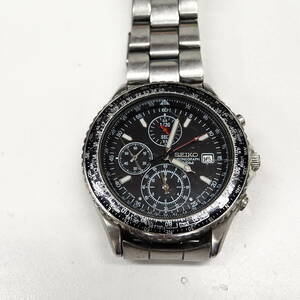 45793-180　ジャンク　junk　SEIKO セイコー CHRONOGRAPH クロノグラフ 7T92-0CF0 QZ クォーツ SS メンズ 腕時計送料180円～