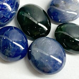 ●天然サファイア6点おまとめ●a 70ct 裸石 宝石 Sapphire sapphire サファイア コランダム 藍玉 jewelry ジュエリー カボション