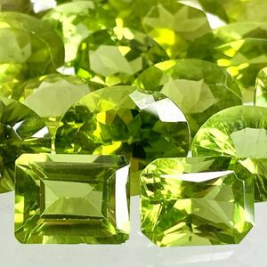 ●天然ペリドット20点おまとめ●a 50ct 裸石 宝石 peridot jewelry ジュエリー ルース ①