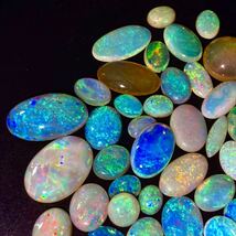 遊色効果抜群!!●天然オパールおまとめ●a 100ct ルース 裸石 宝石 ジュエリー jewelry opal 遊色 water fire white ②_画像2