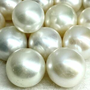 ●南洋白蝶真珠19点おまとめ●a 50g/250ct 約11.0-13.0mm珠 ルース 裸石 宝石 ジュエリー jewelry Pearl パール ゴールデン 