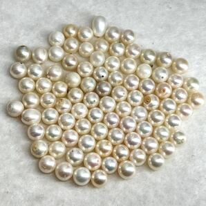 大量!!●本真珠おまとめ●A 50g/250ct 約6.6-7.4mm珠 ルース 裸石 宝石 ジュエリー jewelry Pearl パール ③の画像4