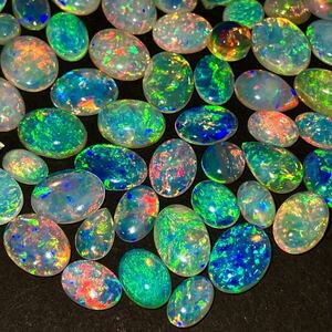 遊色効果抜群!!小粒!!●天然オパールおまとめ●a 100ct ルース 裸石 宝石 ジュエリー jewelry opal 遊色 water fire white ☆