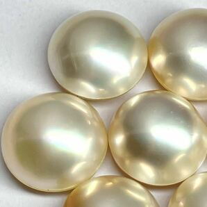 ●マベパール7点おまとめ●a 約13.4-14.1mm 12g/60ct pearl パール 半円真珠 ジュエリー jewelry 裸石 宝石 EB1の画像2