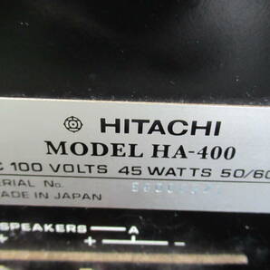 棚7.B1363 HITACHI 日立 ヒタチ LO-D プリメインアンプ HA-400 INTEGRATED AMPLIFIER、アンプ チューナー FT-400 2点セツト の画像7