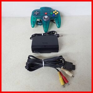 動作品 N64 ニンテンドウ64 本体 NUS-001 クリアブルー+がんばれゴエモン ネオ桃山幕府のおどり 等 ソフト2本セット【20の画像8