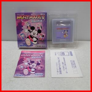 ◇動作保証品 GB ゲームボーイ MICKEY MOUSE V ミッキーマウス V 魔法のステッキ KEMCO コトブキシステム 箱説ハガキ付【PP