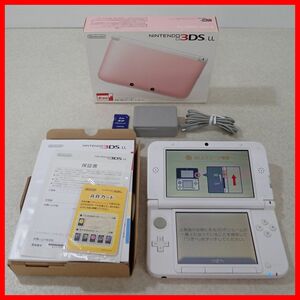  operation goods Nintendo 3DSLL body SPR-001 pink × white Nintendo nintendo box opinion attaching [10