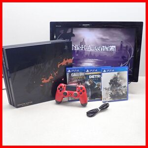 動作品 PS4 Pro プレステ4 プロ 本体 CUH-7100B 1TB モンスターハンター:ワールド リオレウスエディション + ソフト3本 まとめてセット【20