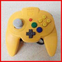 動作品 N64 ニンテンドウ64 ホリパッドミニ64 HORIPAD MINI64 イエロー【10_画像1