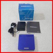 動作品 GBASP ゲームボーイアドバンスSP 本体 AGS-001 アズライトブルー 箱説付 Nintendo 任天堂【10_画像1